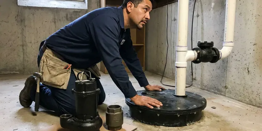 Professional basement sump pump installation, Aurora